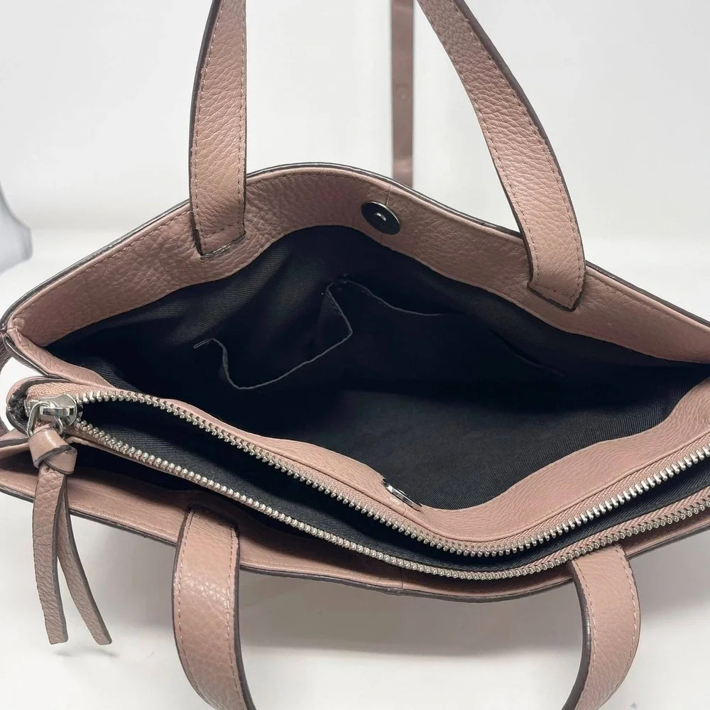 Vince Camuto Davy Accordion Top Handle Crossbody Bag Blush Pink‎ Leather READ